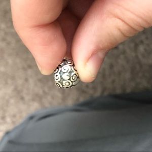 SS pandora spiral ball charm
